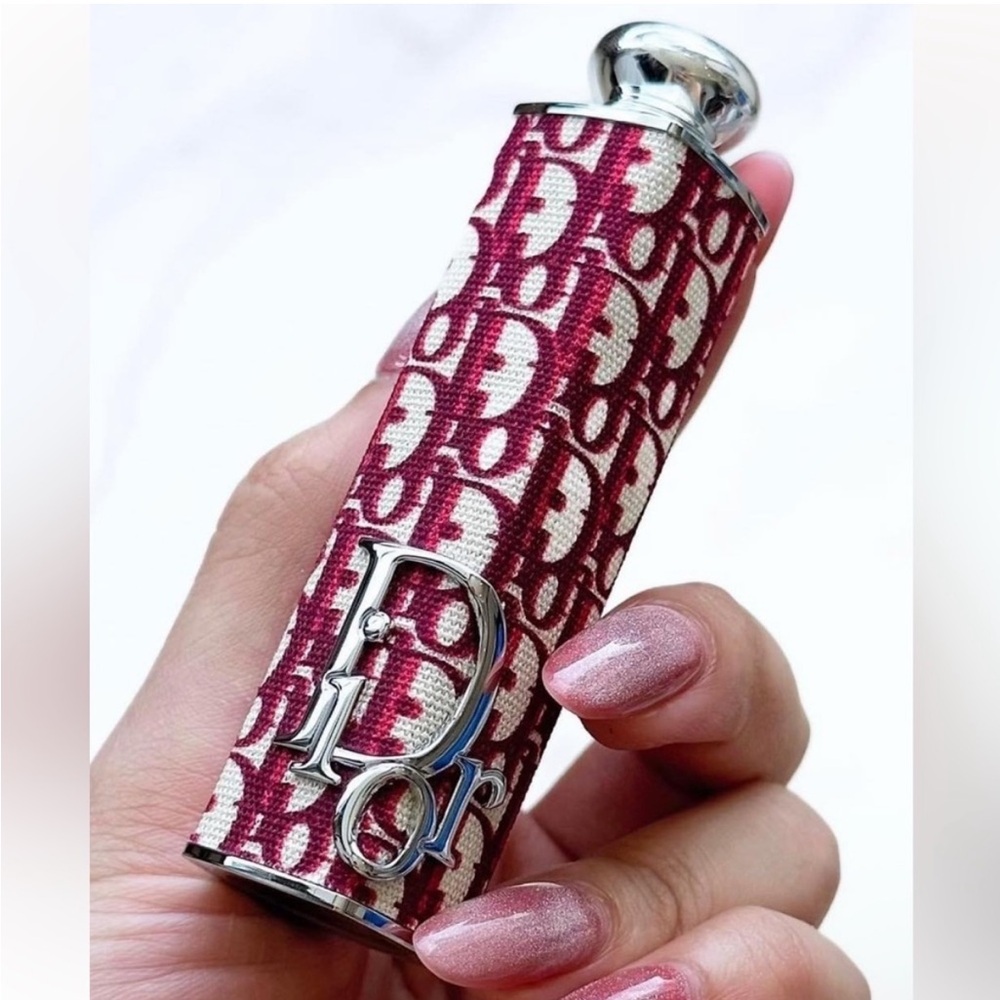 ❌SOLD!❌  DIOR LIMITED Addict Shine Lipstick Case BURGUNDY OBLIQUE NWOT - Picture 2 of 4